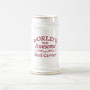 World's Most Awesome Mail Carrier Beer Stein