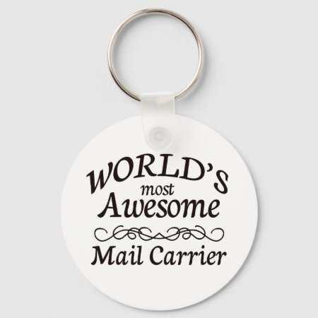 World's Most Awesome Mail Carrier Keychain