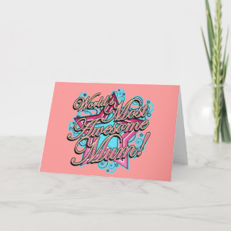 Worlds Most Awesome Mum Holiday Card