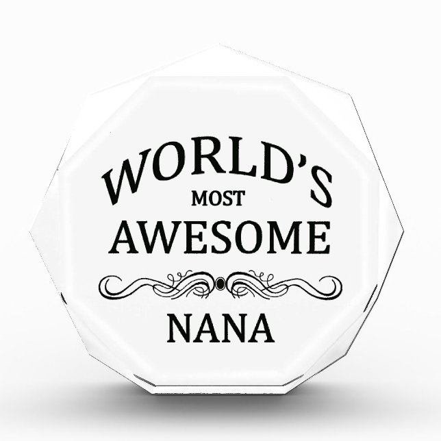 World's Most Awesome Nana Award (Front)