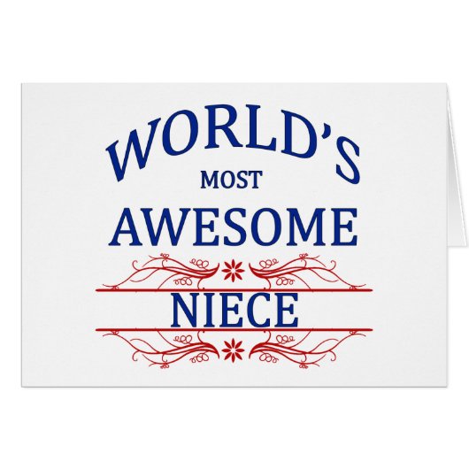 World's Most Awesome Niece Cards (Front Horizontal)