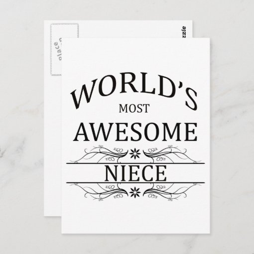 Worlds Most Awesome Niece Postcard Zazzle