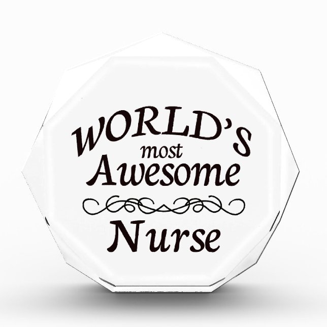 World's Most Awesome Nurse Award (Front)
