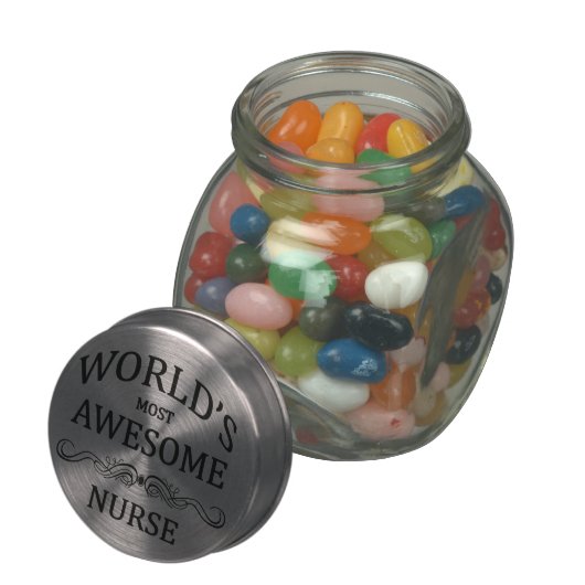World's Most Awesome Nurse Jelly Belly Candy Jar (Opened)