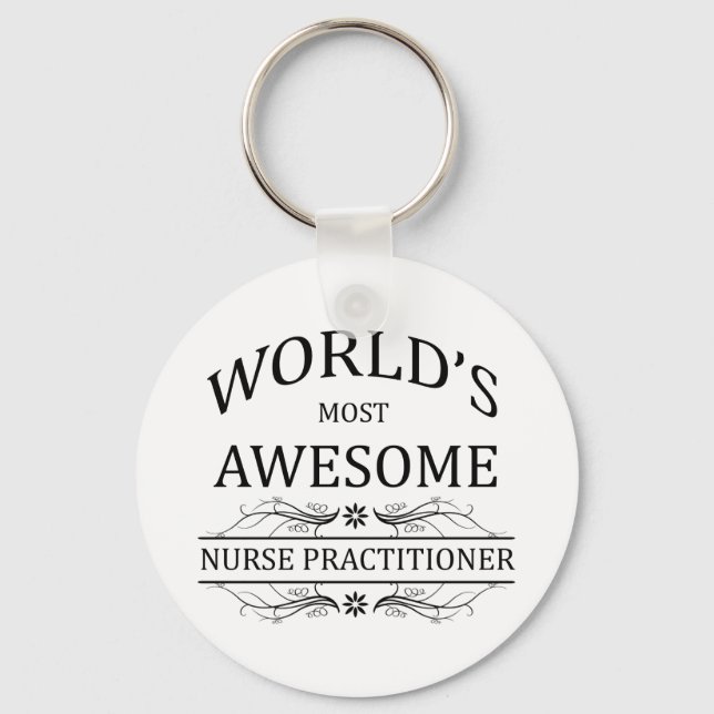 World's Most Awesome Nurse Practitioner Keychain (Front)