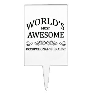 World's Most Awesome Occupational Therapist Cake Topper