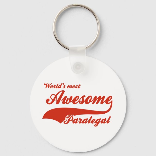 World's Most Awesome paralegal Keychain (Front)
