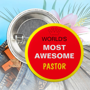 Worlds Most Awesome - PASTOR (best one) Button
