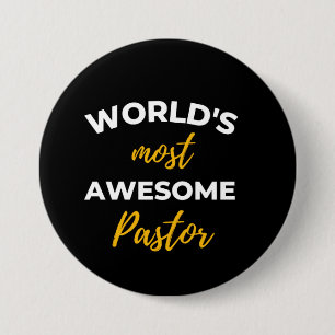 World's Most Awesome Pastor Button