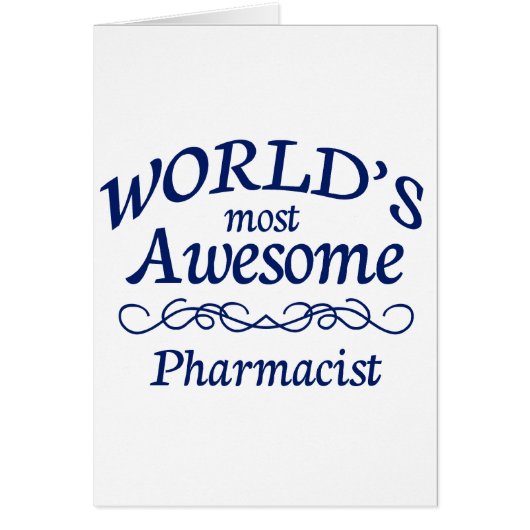 World's Most Awesome Pharmacist Cards (Front)