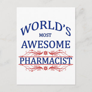 World's Most Awesome Pharmacist Postcard