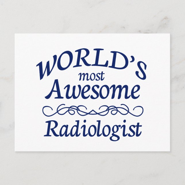 World's Most Awesome Radiologist Postcard (Front)