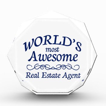 World's Most Awesome Real Estate Agent Award by occupationalgifts at Zazzle