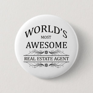 World's Most Awesome Real Estate Agent Button