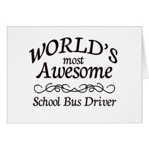 World's Most Awesome School Bus Driver Cards