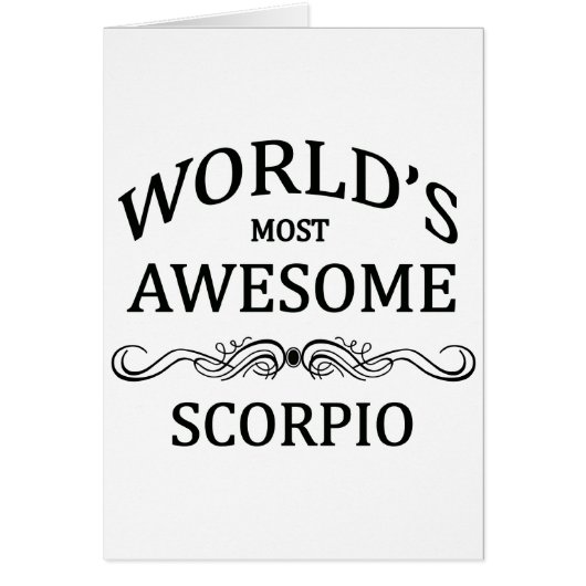 World's Most Awesome Scorpio Cards (Front)