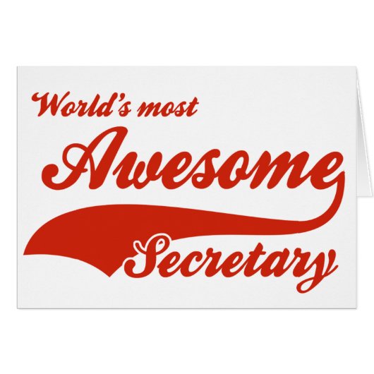World's Most Awesome secretary (Front Horizontal)