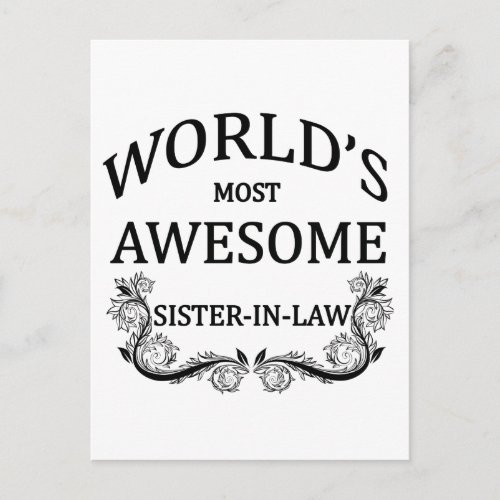 Worlds Most Awesome Sister_In_Law Postcard