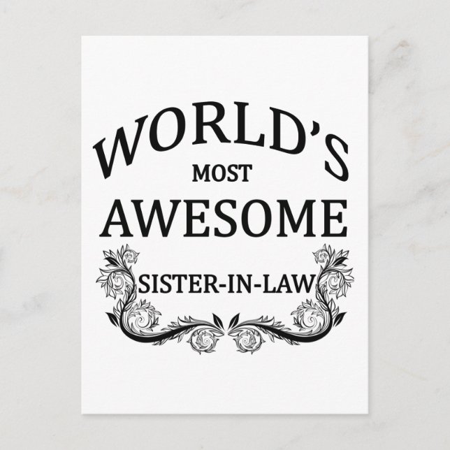 World's Most Awesome Sister-In-Law Postcard (Front)