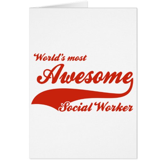 World's Most Awesome social worker Cards (Front)
