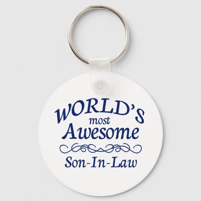 World's Most Awesome Son-In-Law Keychain (Front)