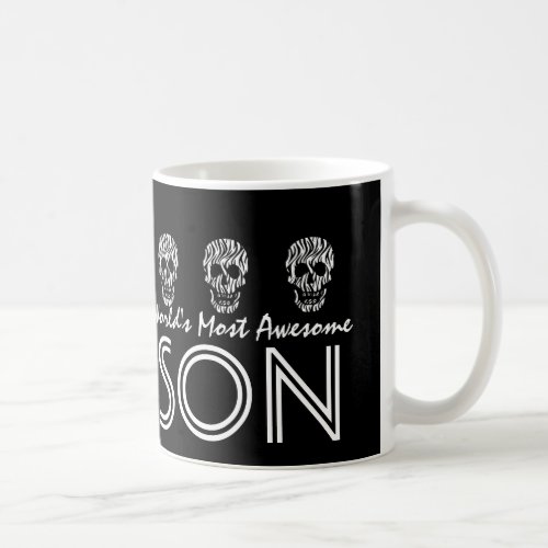 Worlds Most Awesome SON Zebra Skulls V04 Coffee Mug