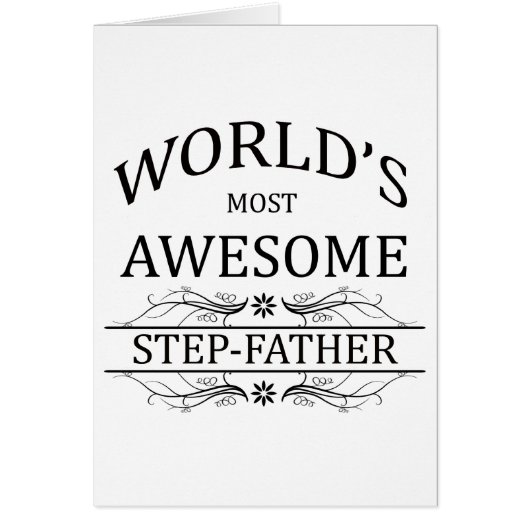 World's Most Awesome Step-Father Cards (Front)