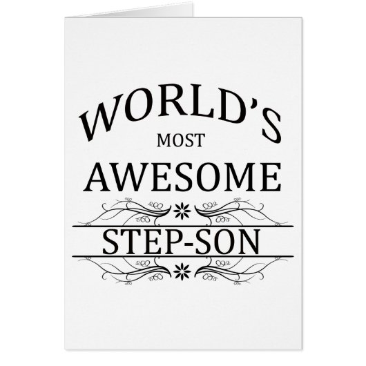 World's Most Awesome Step-Son Cards (Front)