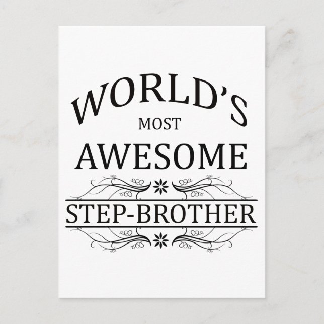 World's Most Awesome Stepbrother Postcard (Front)