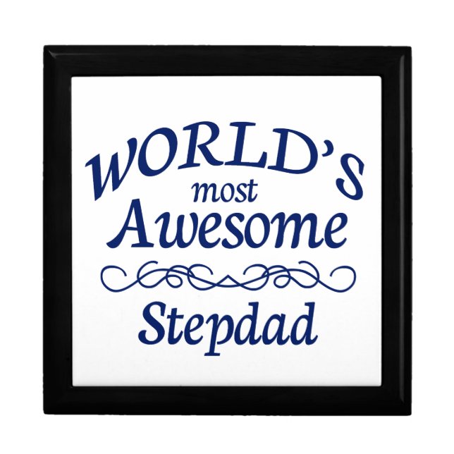World's Most Awesome Stepdad Keepsake Box (Front)