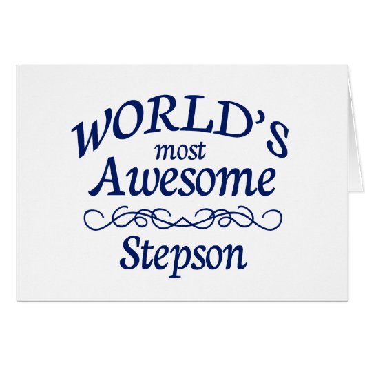 World's Most Awesome Stepson Cards (Front Horizontal)
