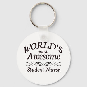 World's Most Awesome Student Nurse Keychain