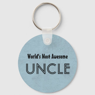 World's Most Awesome UNCLE Blue Grunge Keychain