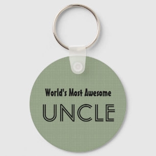 World's Most Awesome UNCLE Clay Squares Pattern Keychain