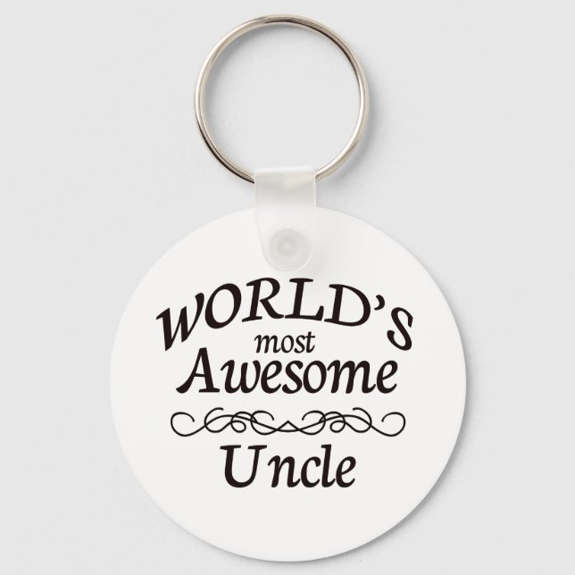World's Most Awesome Uncle Keychain (Front)