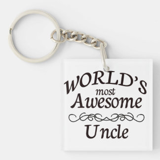 World's Most Awesome Uncle Keychain