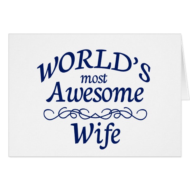 World's Most Awesome Wife Cards (Front Horizontal)