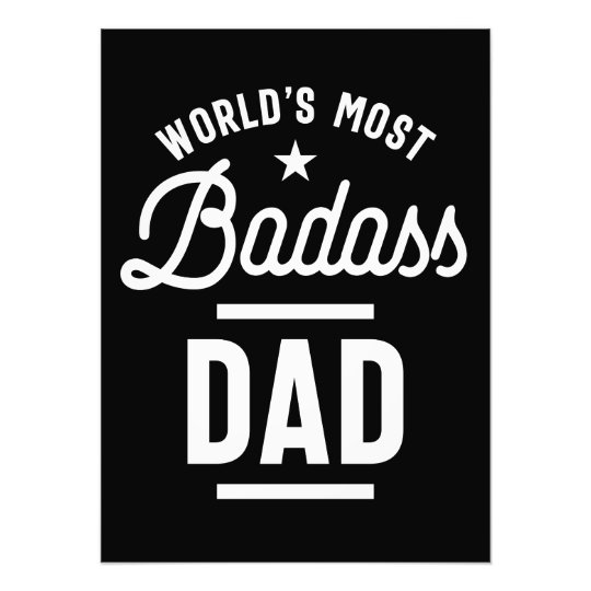 World's Most Badass Dad Tshirt Fathers Day Photo Print