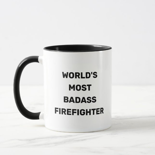 World's Most Badass Firefighter Coffee Mug (Left)