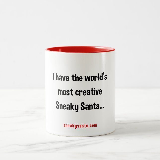 World's Most Creative Sneaky Santa Mug (Center)