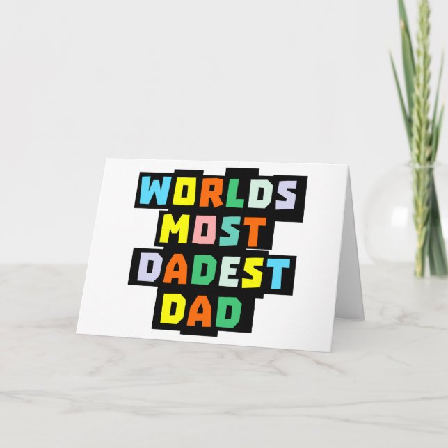 Worlds Most Dadest Dad Card (Front)