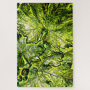 WORLD'S MOST DIFFICULT GREEN GRAPE LEAVES JIGSAW PUZZLE