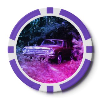 World's Most Haunted Car - The Goldeneagle - 1964 Set Of Poker Chips