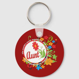 World's Most Wonderful Fantastic Aunt Keychain