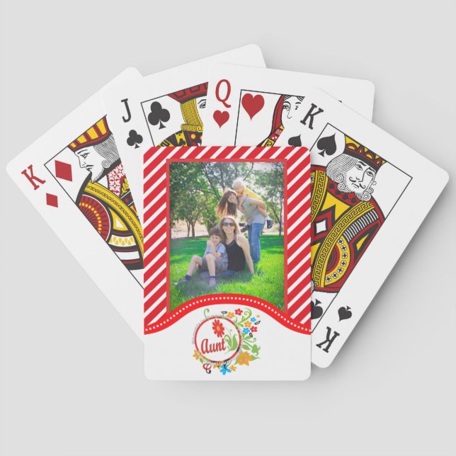 World's Most Wonderful Incredible Fantastic Aunt Poker Cards (Back)