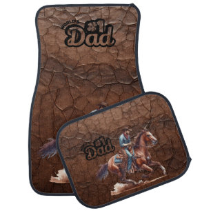 World's No.1 Dad Leather Look Car Floor Mat