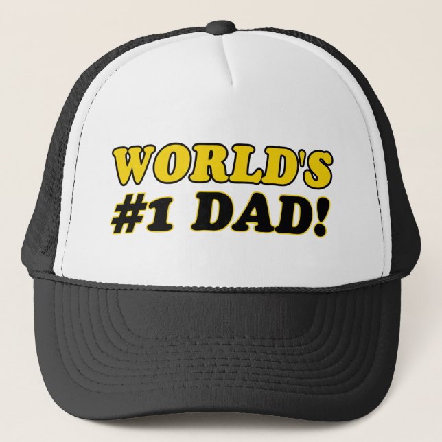 World's number 1  dad trucker hat (Front)