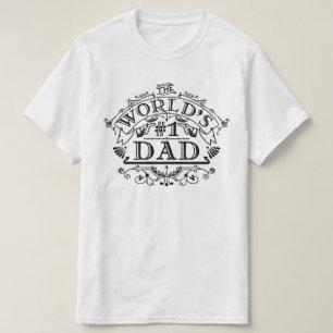 World's Number One Dad Vintage Flourish T-Shirt
