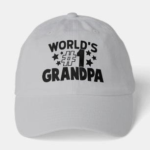 World's number one Grandpa word art  Hat