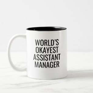 World's Okayest Assistant Manager Two-Tone Coffee Mug